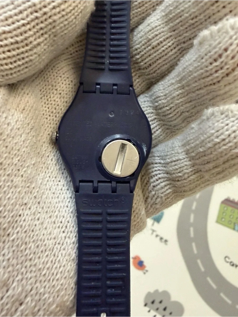 Swatch Sir Blue GN718 Classic Gent Day Date 34mm Blue Quartz Watch Unisex